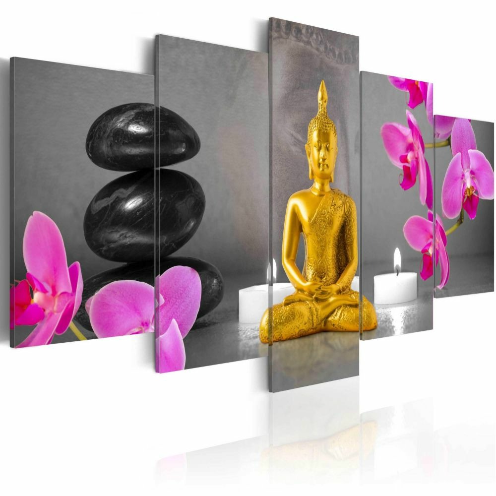 Tableau - zen: golden buddha 200x100 cm