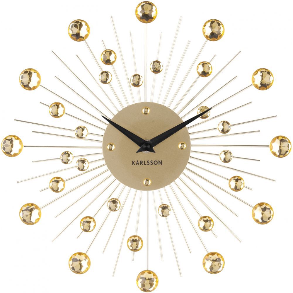 Horloge ronde en métal sunburst 30 cm