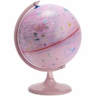 Globe terrestre lumineux en métal sur socle