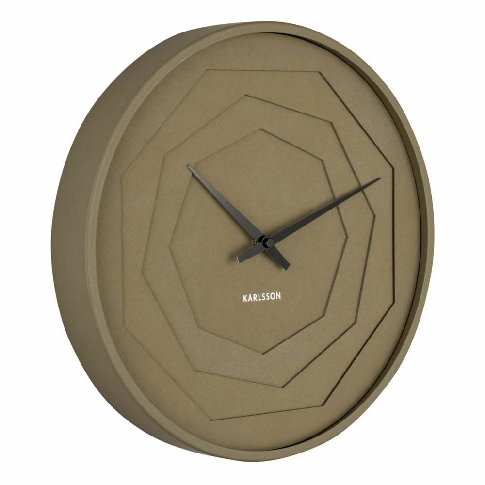 Horloge ronde en bois origami 30 cm