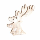 Tête de cerf en bois blanchi