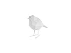 Statue décorative petit oiseau origamie en polyrésine - blanc - 13,5 x 7,5 x 17
