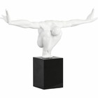 Statue design athléte dive blanc
