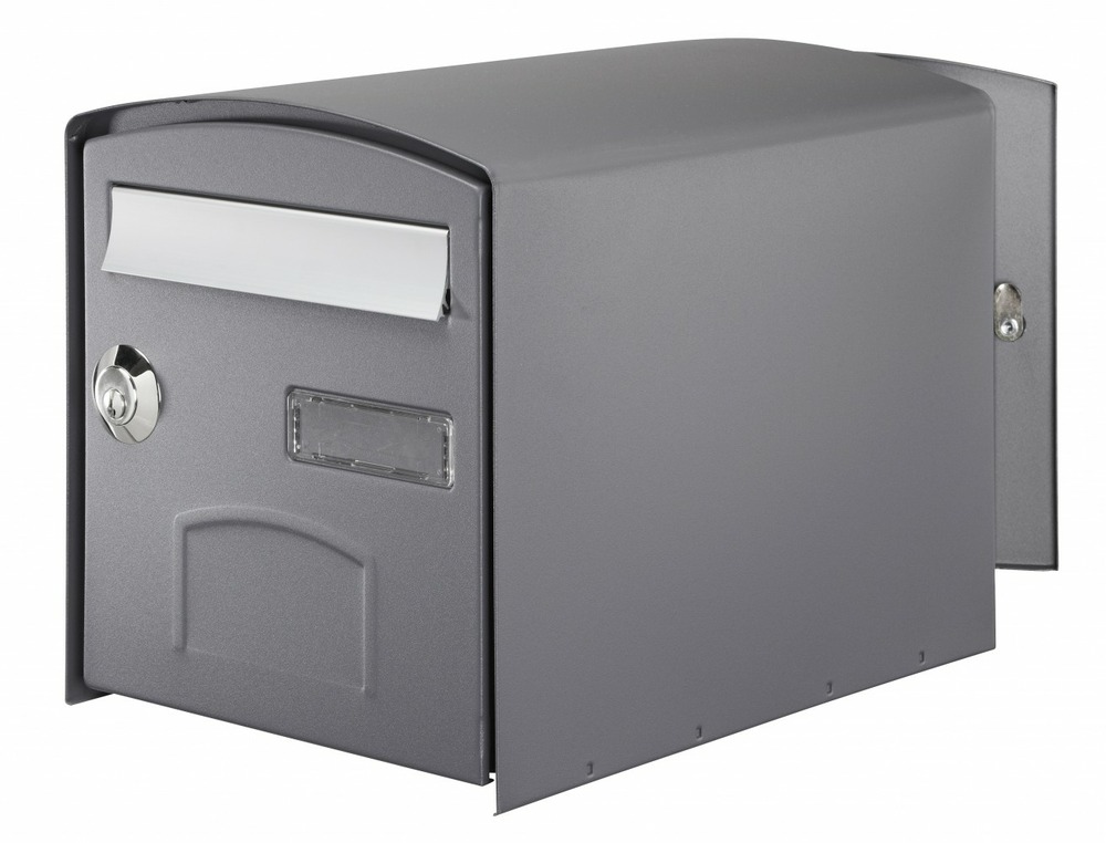 Boîte aux lettres normalisée 2 portes extérieur decayeux acier gris satiné