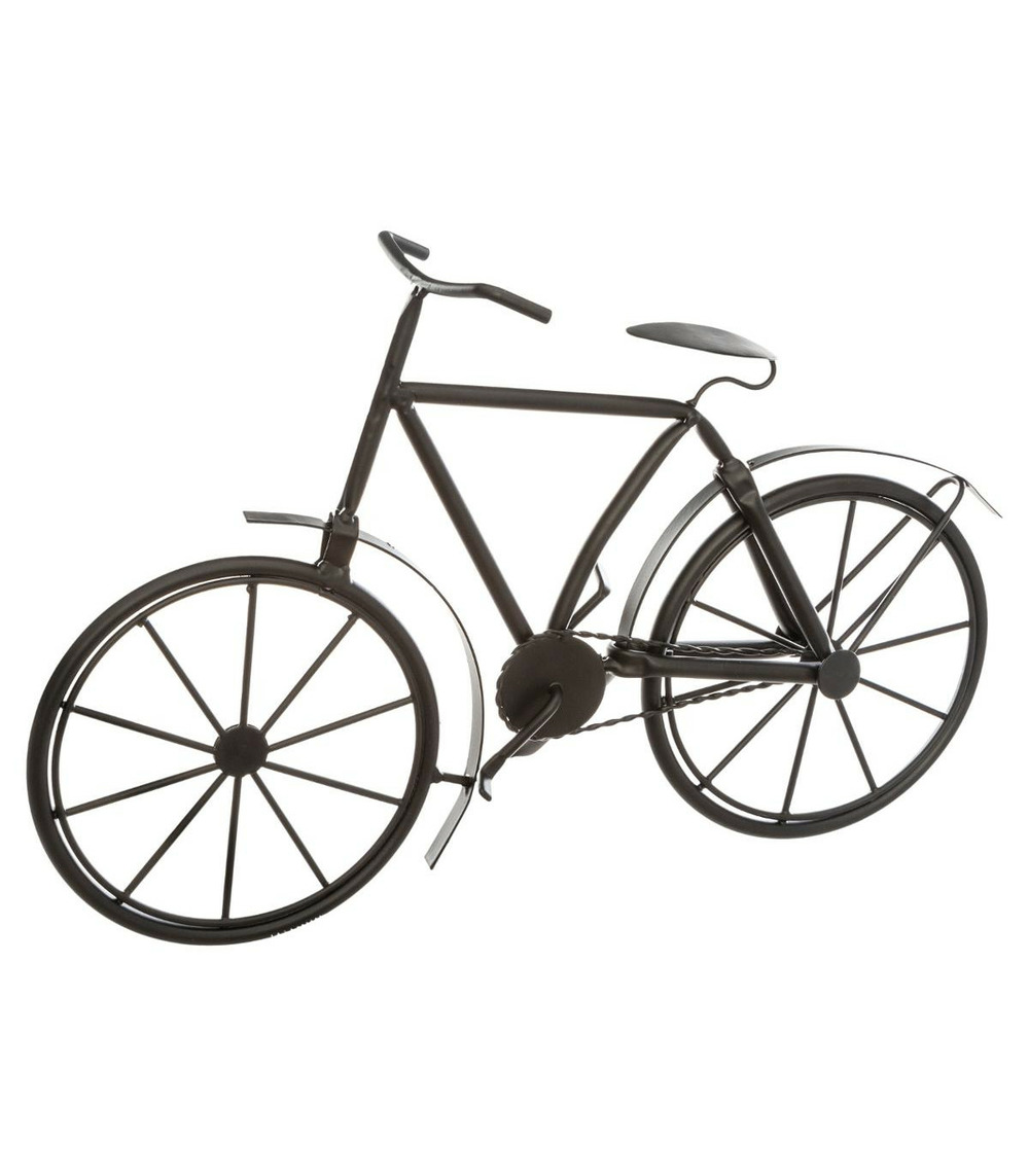 Décoration à poser bicyclette en métal noir h 27 cm