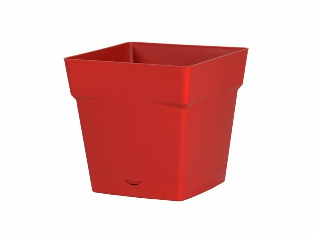 Pot polypropylène 13642 r.ru l.24.8 x l.24.8 x h.24 cm rouge rubis
