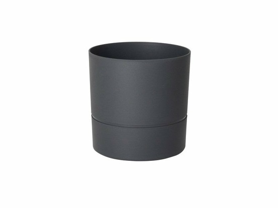 Pot rond polypropylène aquaduo diam.19.3 cm gris anthracite