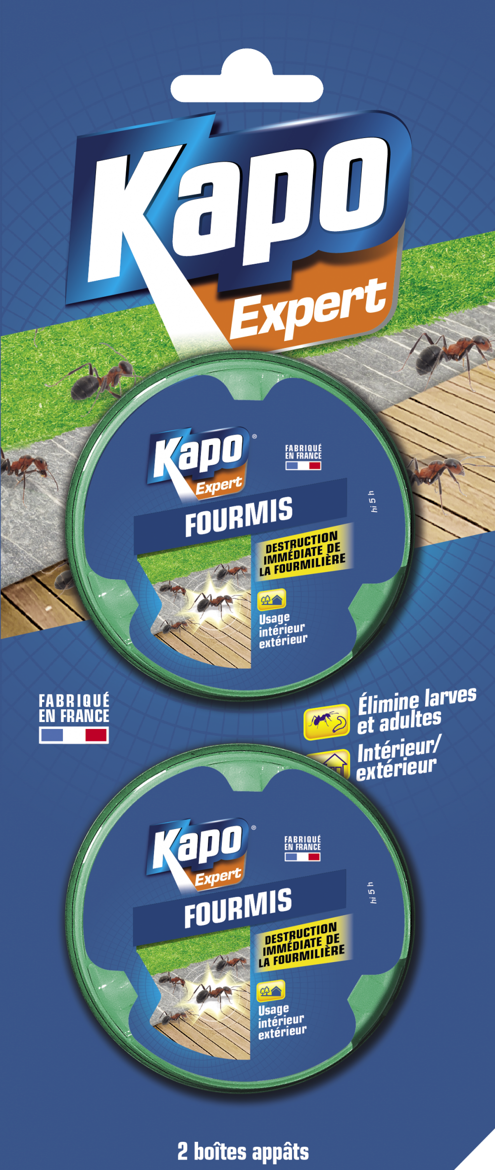 Boîte appat formicide kapo 2x10 grammes