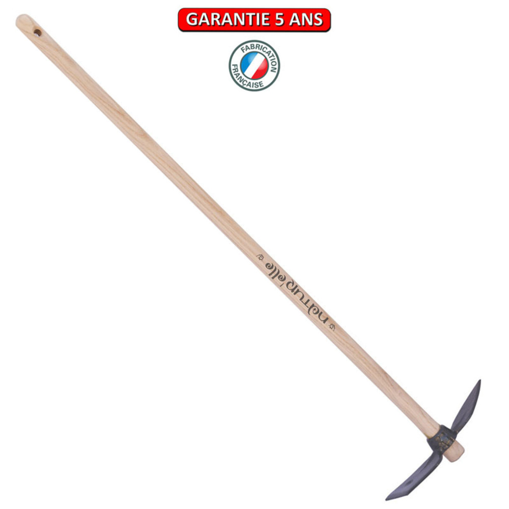 Serfouette panne & langue forgée manche 100cm - gris algue