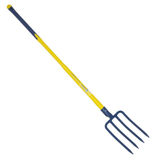 Fourche a becher a douille - manche trigripp pomme 110 - 4 dents triangulaires