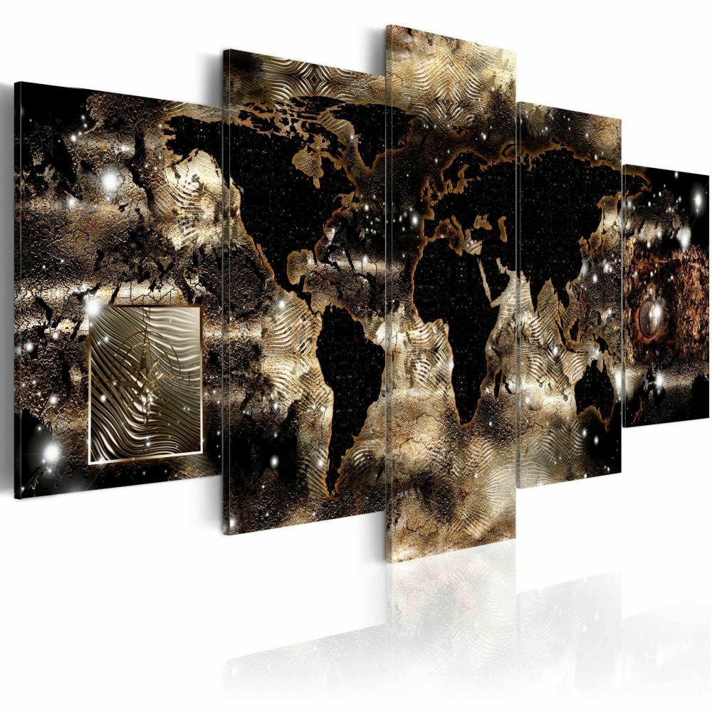 Tableau - continents and stars 200x100 cm