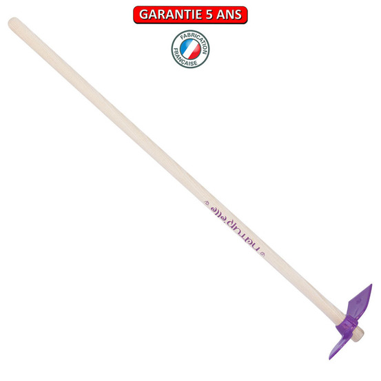 Serfouette panne & langue forgée manche 100cm - framboisine