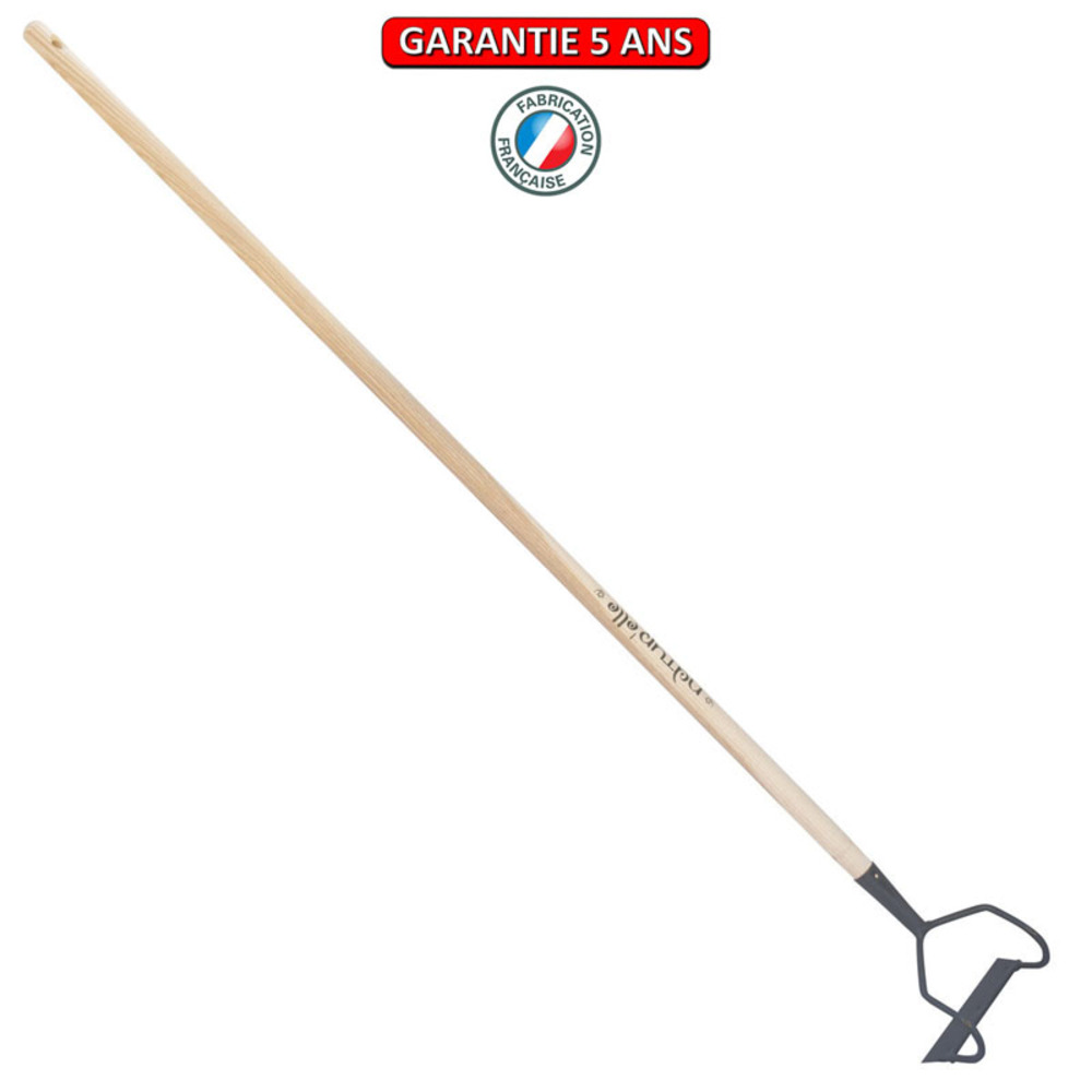 Ratissoire à tirer de 16cm, manche 130cm - gris algue