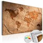 Tableau en liège - paper map [cork map] 60x40 cm