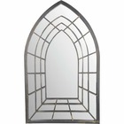 Grand miroir fenêtre en métal manoir