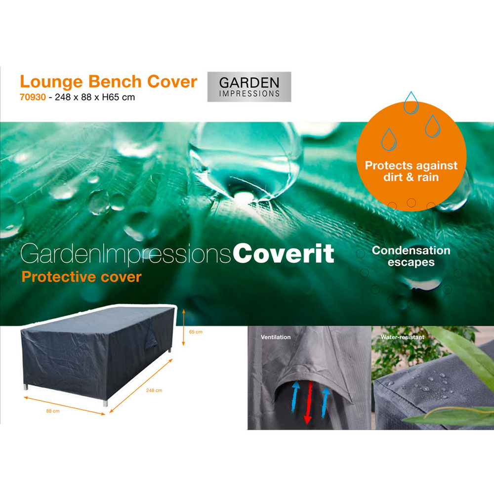 Housse de canapé lounge coverit - 248x88xh65 cm