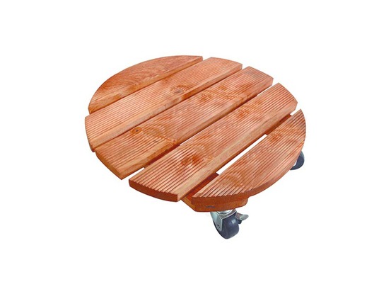 Support à roulettes bois fsc lasuré flora roll lasure - ø 30 cm
