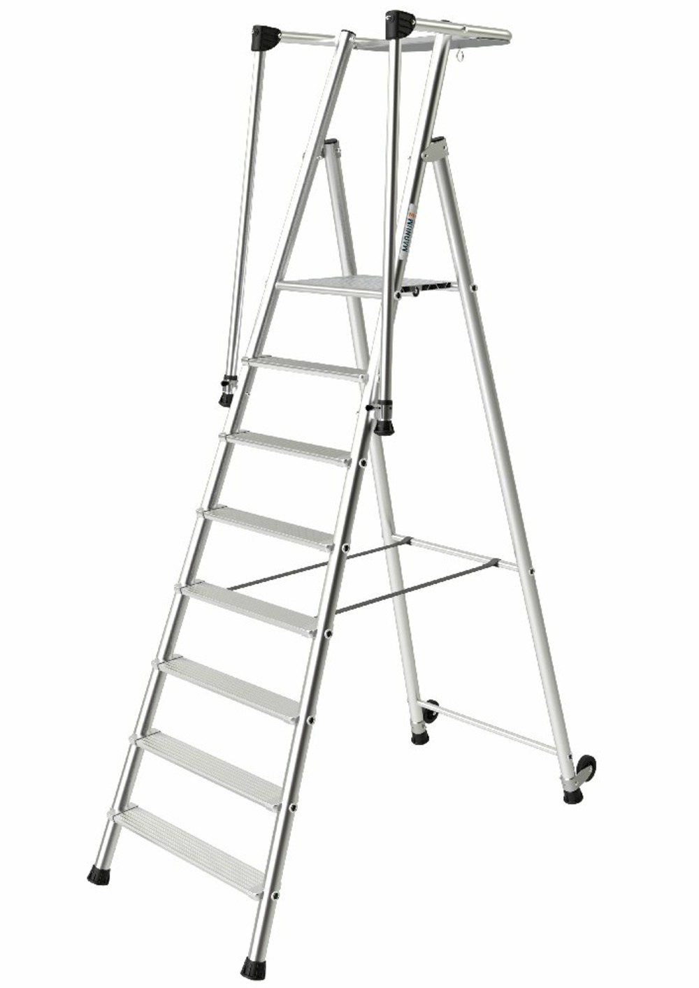 Marchepied magnum 3 - 8 marches - hauteur de travail 3,9m