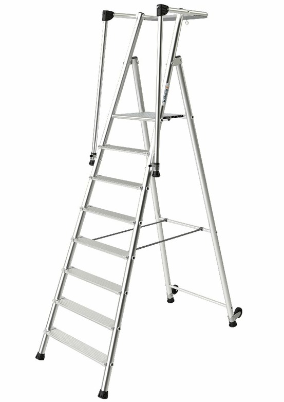 Marchepied magnum 3 - 8 marches - hauteur de travail 3,9m