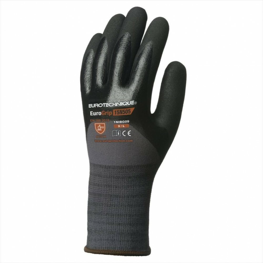 Gants multiusage (petits travaux) en nitrile eurogrip, taille 8