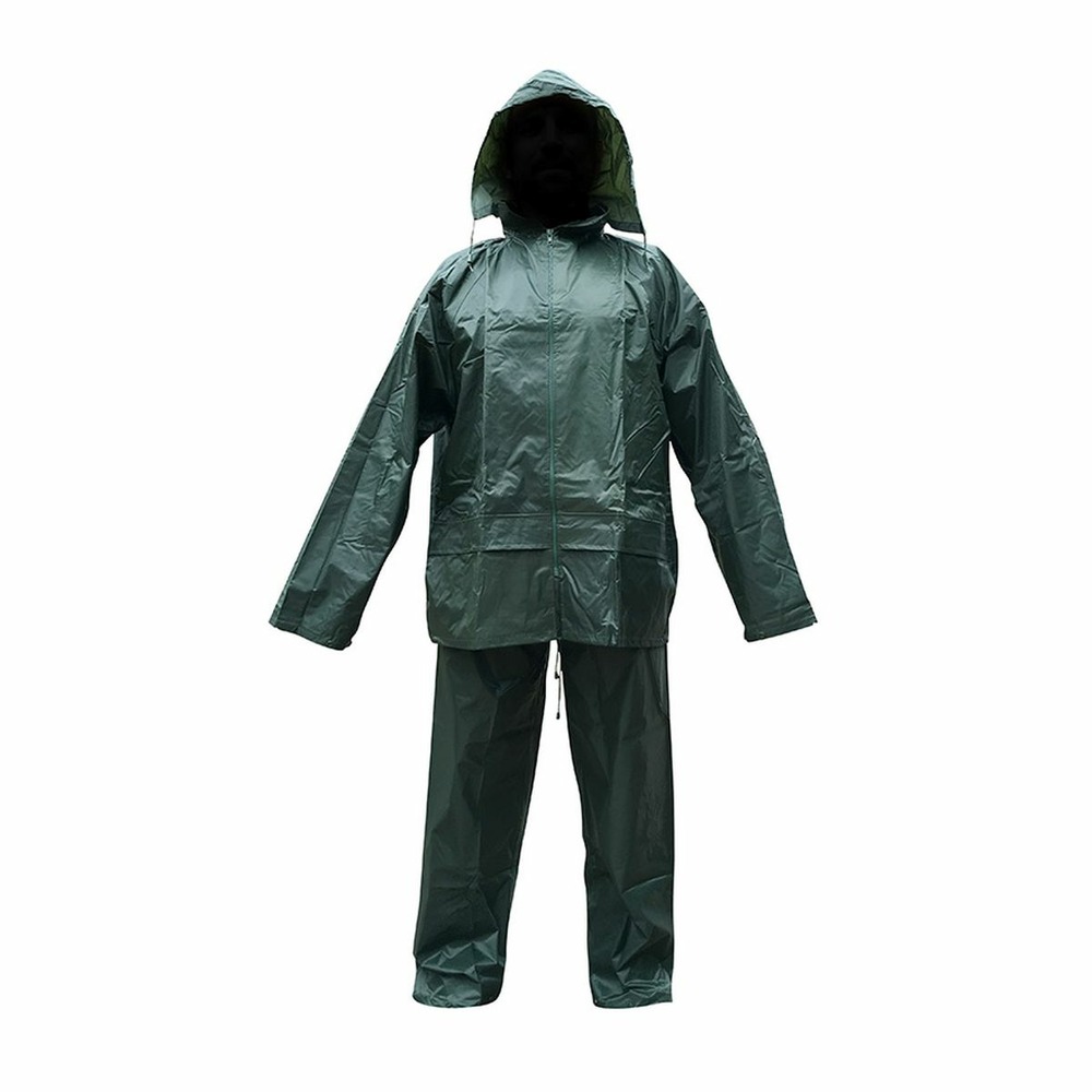 Ensemble de pluie souple - veste et pantalon averse vert l