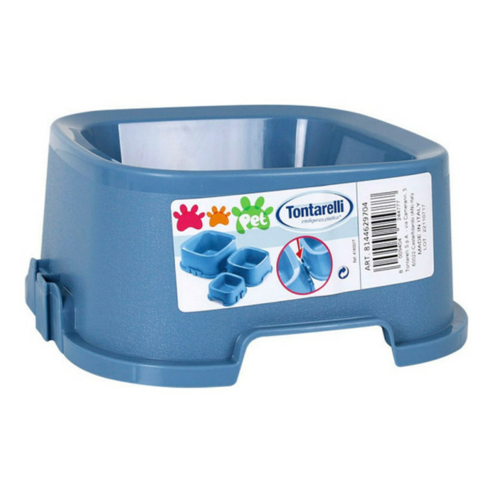 Mangeoir pour animaux Pliable Noir Silicone Plastique 9 x 39 x 9 cm (12 Unités) main image 0
