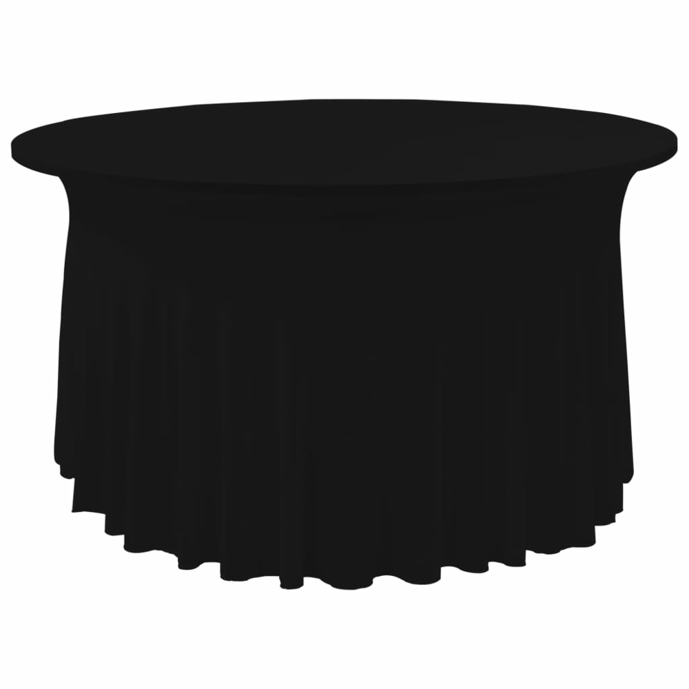 Nappes élastiques de table avec jupon 2 pcs 150x74 cm noir