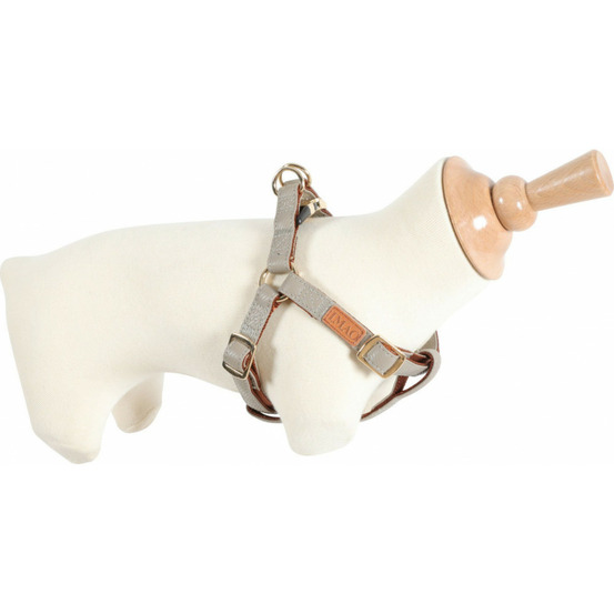 Harnais imao mayfair 20 mm tour de poitrail de 55 à 80 cm taupe pour chien