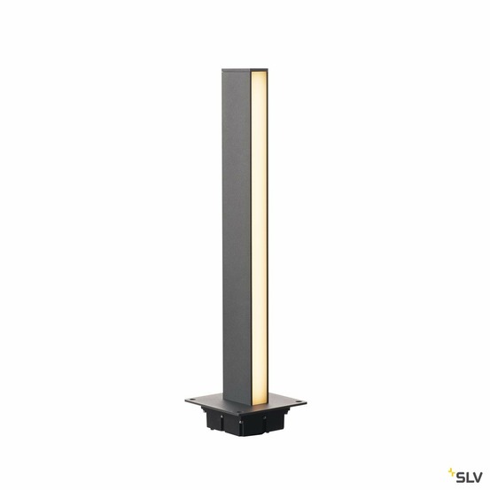 Borne extérieure h-pol twin anthracite avec led, hauteur 60 cm