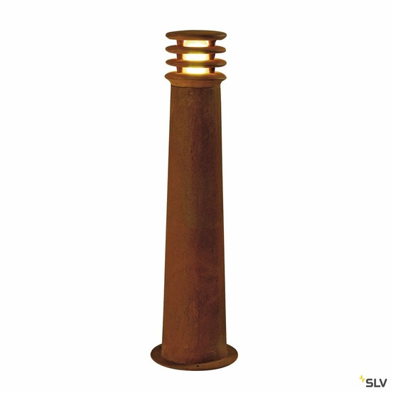 Borne extérieure rusty 70 avec led intégrée, rouillé - hauteur 70 cm