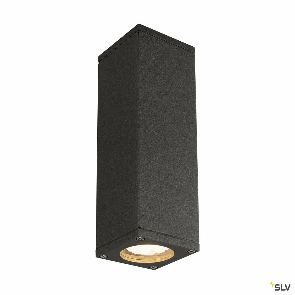 Applique extérieure theo up/down, anthracite, gu10/qpar51, 2x 35w max, ip44