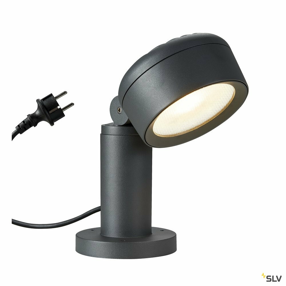 Borne extérieure eskina anthracite, hauteur 30 cm avec led variable intégrée