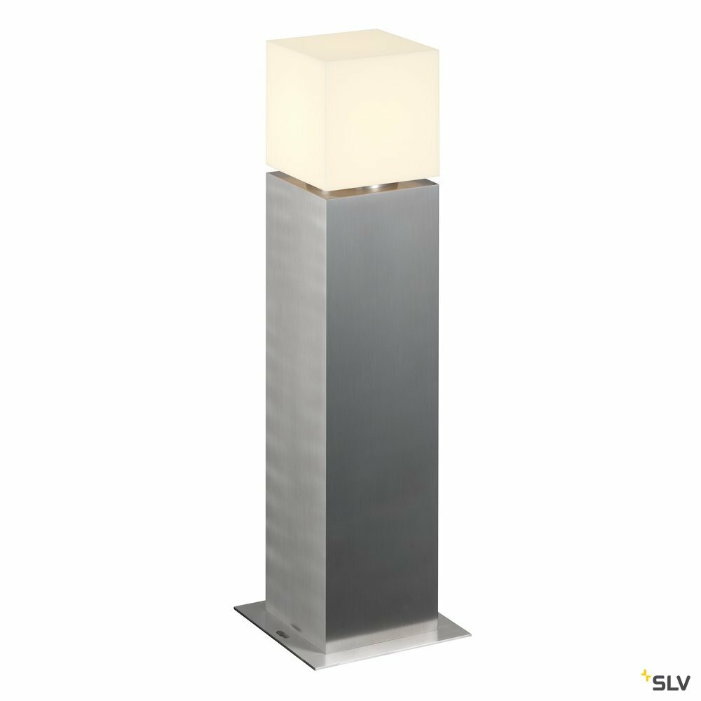 Borne extérieure square pole en inox 304, e27, 20w - hauteur 60 cm