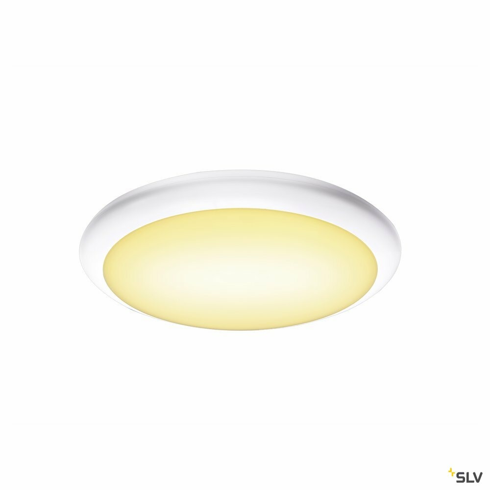 Applique et plafonnier extérieur ruba, blanc, avec led intégrée - ø 27 cm
