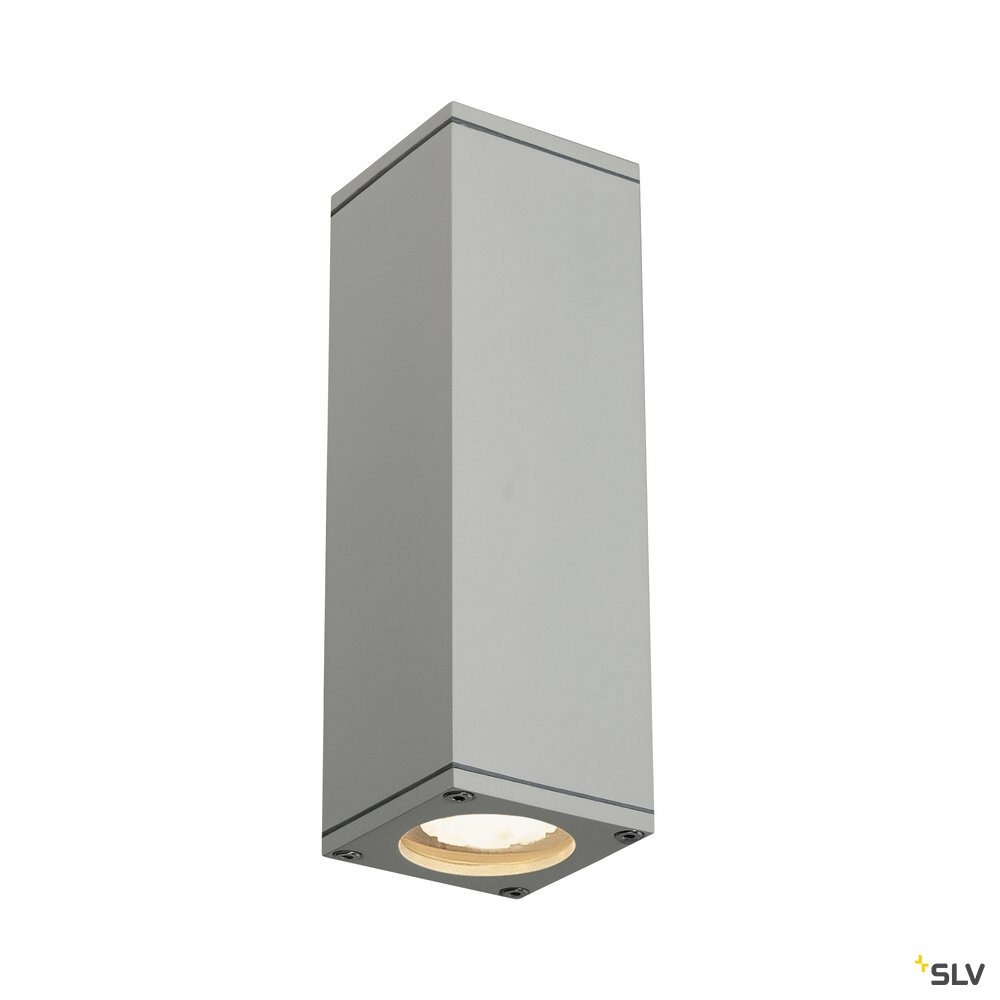 Applique extérieure theo up/down, gris, gu10/qpar51, 2x 35w max, ip44
