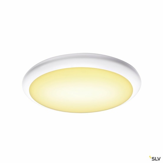 Applique et plafonnier extérieur ruba, blanc, avec led intégrée - ø 42 cm