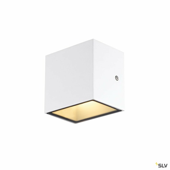 Applique extérieure sitra cube, blanc avec led intégrée, 10w, 3000k, ip44