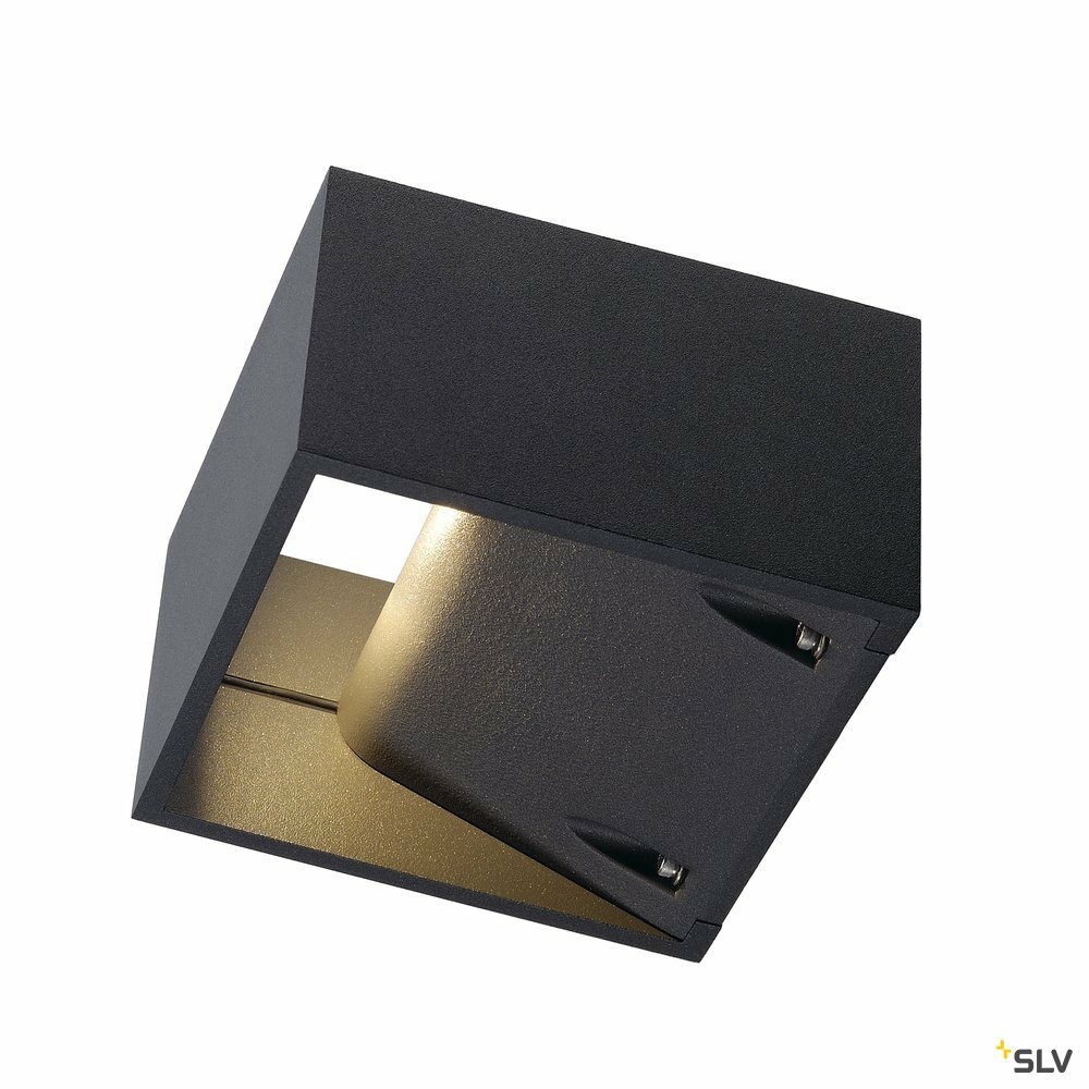 Applique extérieure logs avec led intégrée, anthracite, 10w, 3000k, ip44