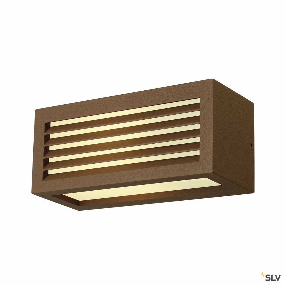 Applique extérieure box-l, rouille, e27, 18w max, ip54