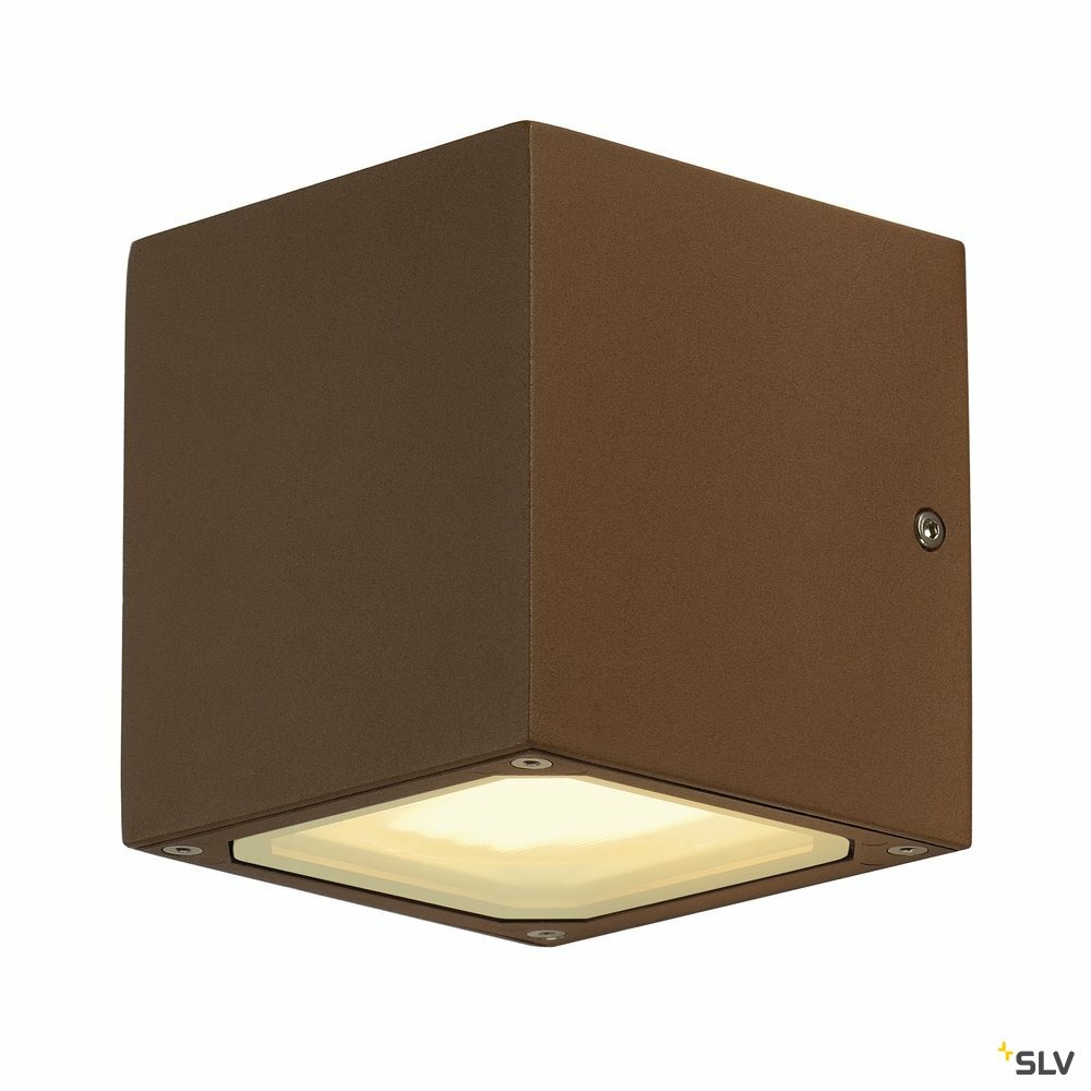 Applique extérieure sitra cub, rouille, gx53/tcr-tse, 2x 9w max, ip44