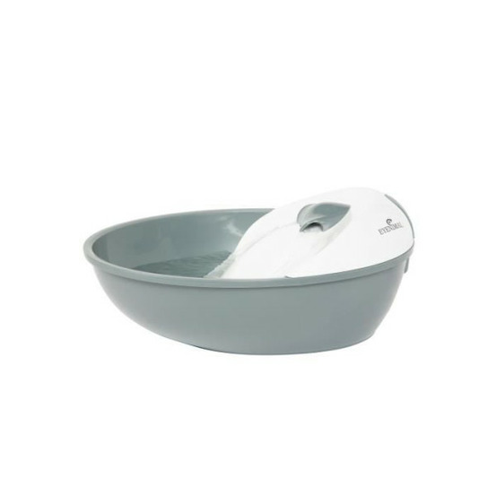 Fontaine a eau classic pet 1,75 l - gris et blanc - pour chien et chat