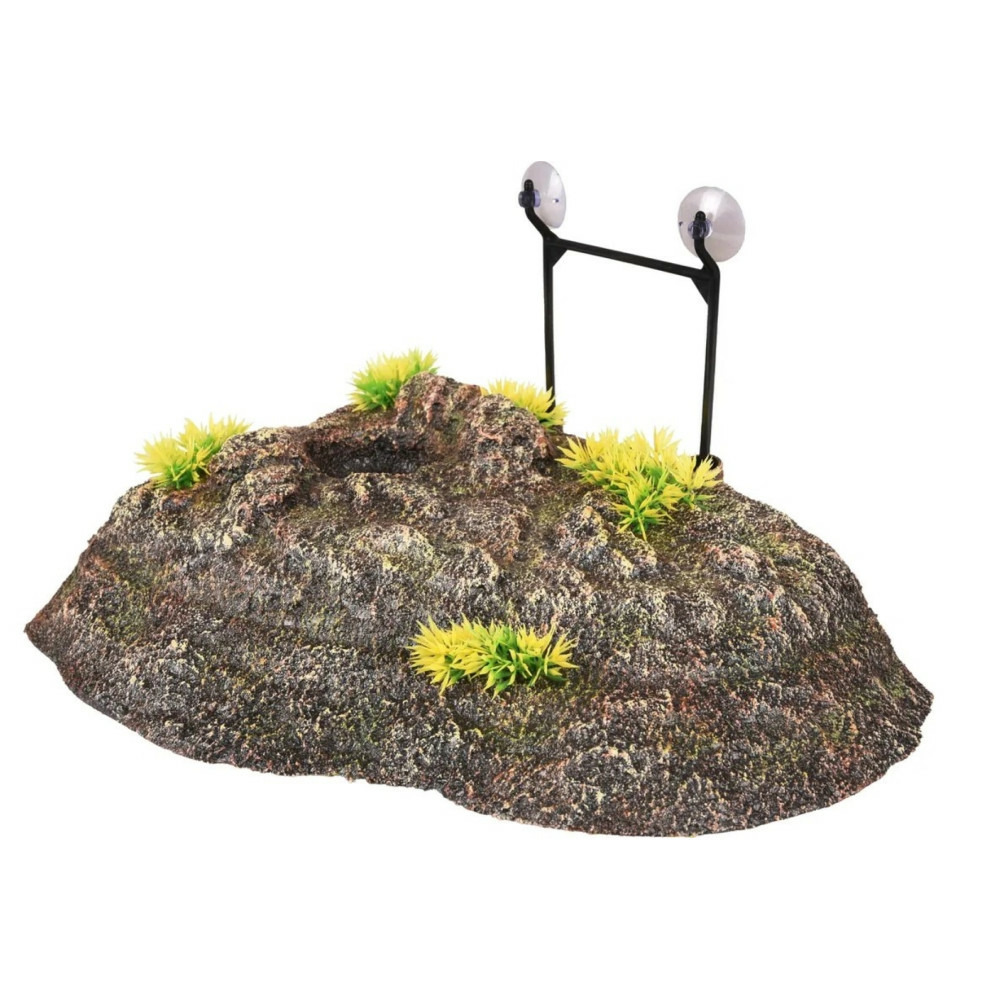 Décoration d'angle île flottante pour tortues, 32.5 cm.