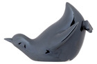 Pingouin noel-bleu 12x8xh8,2cm-ceramique