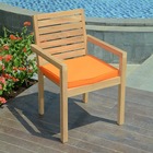 Coussin orange pour fauteuils fixes