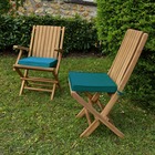 Coussin bleu canard pour chaises et fauteuils pliants