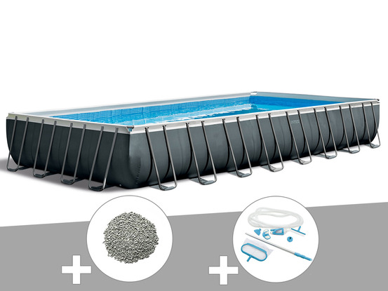 Kit piscine tubulaire ultra xtr frame rectangulaire 9,75 x 4,88 x 1,32 m + 20 k
