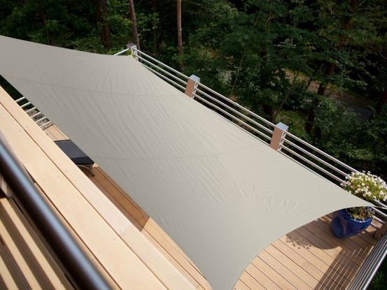 Voile d'ombrage rectangulaire serenity - 4,20 x 3,00 m - taupe