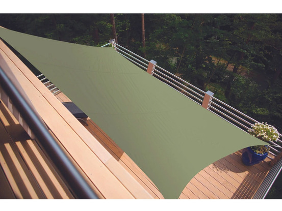 Voile d'ombrage rectangulaire serenity - 4,20 x 3,00 m - kaki