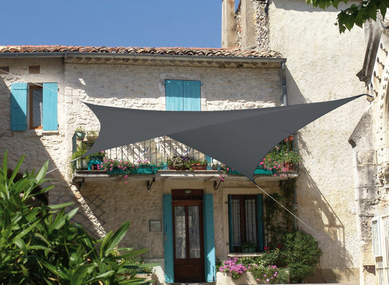 Voile d'ombrage carrée serenity - 3,60 x 3,60 m - ardoise