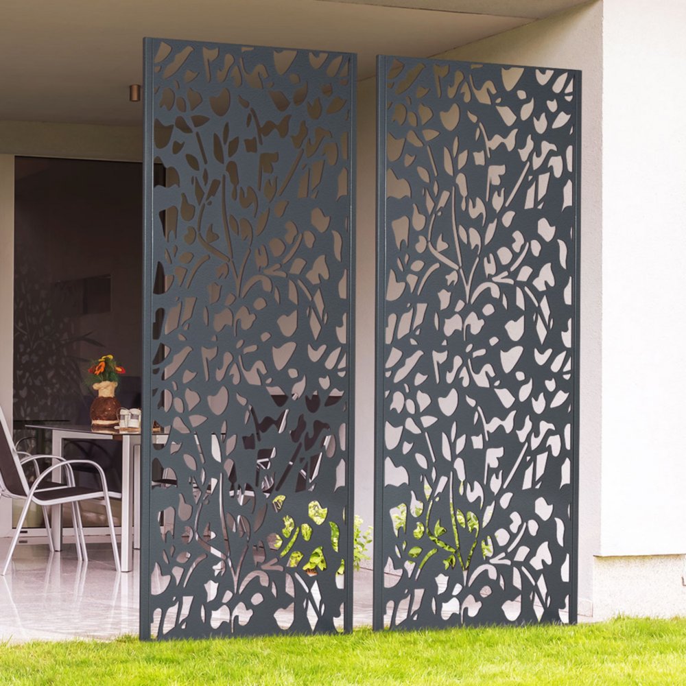 Panneau décoratif universel 150 x 50 cm flower gris